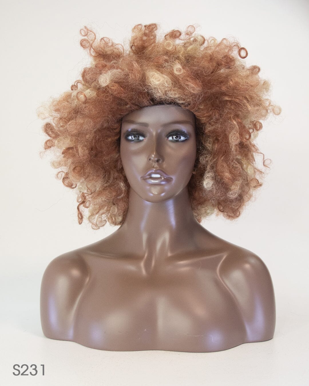 Auburn And Blonde Synthetic Hair Afro Wig