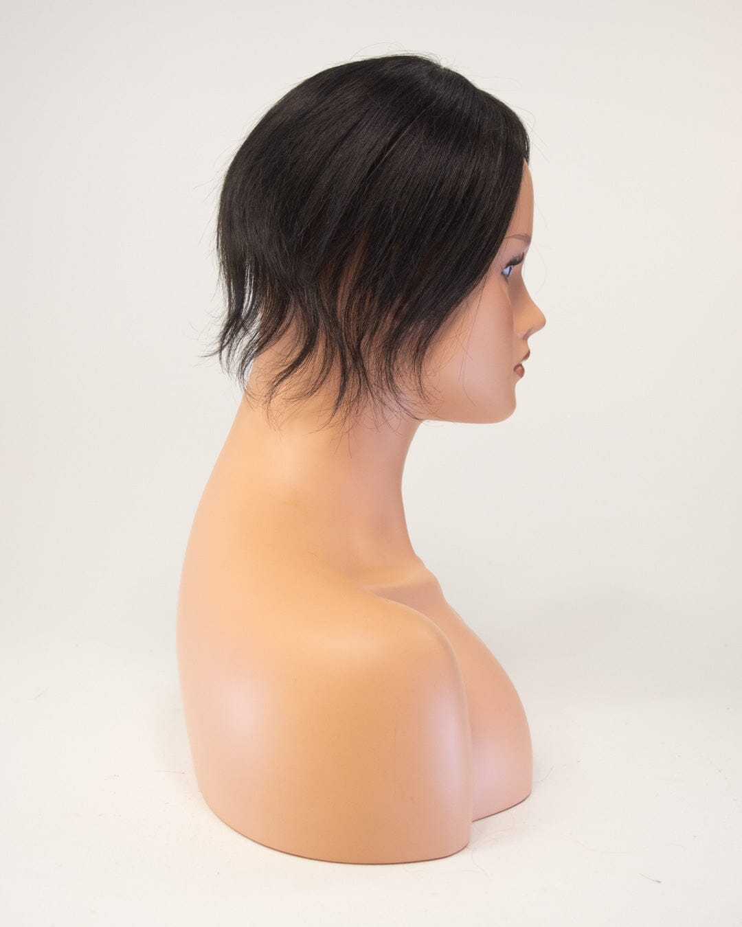 Black 25cm Human Hair Wig