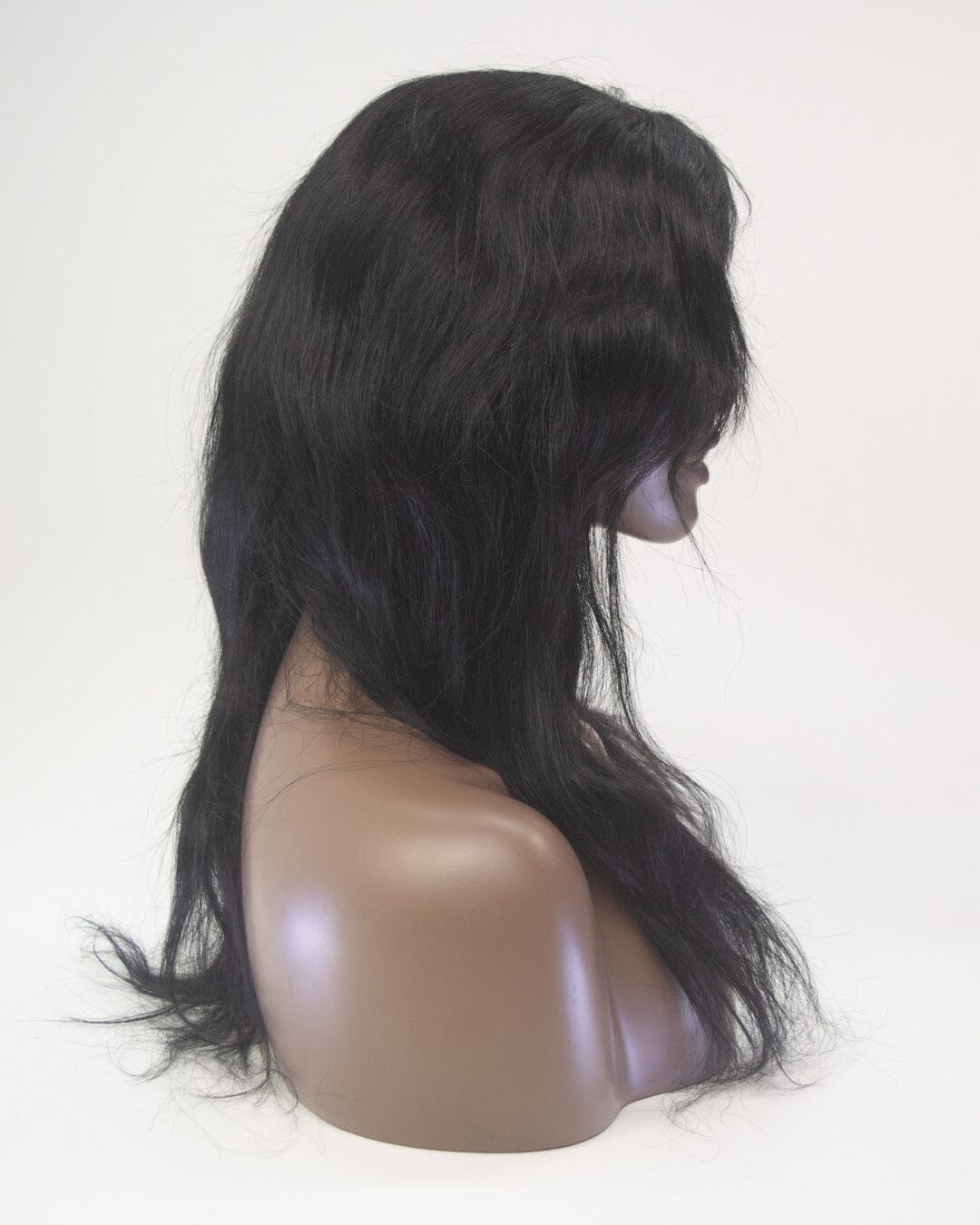 Black 60cm Lace Front Human Hair Wig