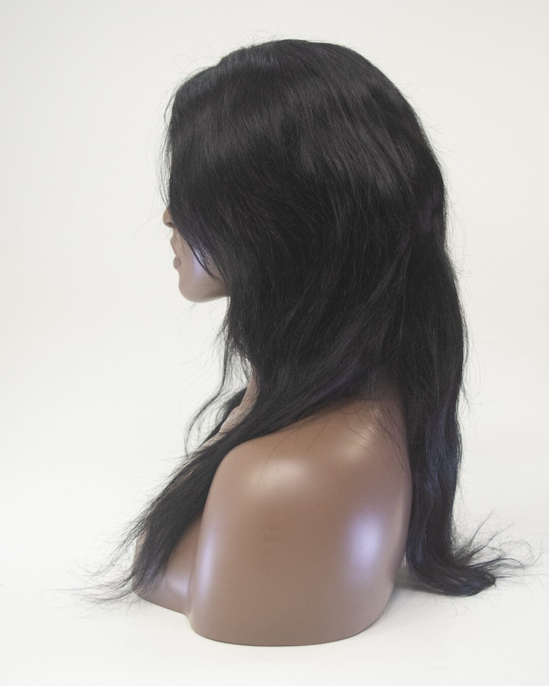 Black 60cm Lace Front Human Hair Wig