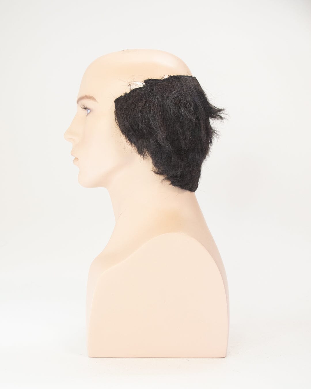 Black Short Synthetic Hair Halo Wig