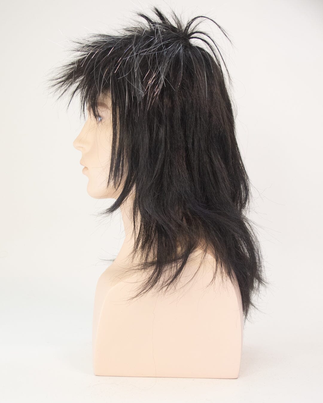 Black With Light Up Plastic Flecks 50cm Synthetic Hair Wig