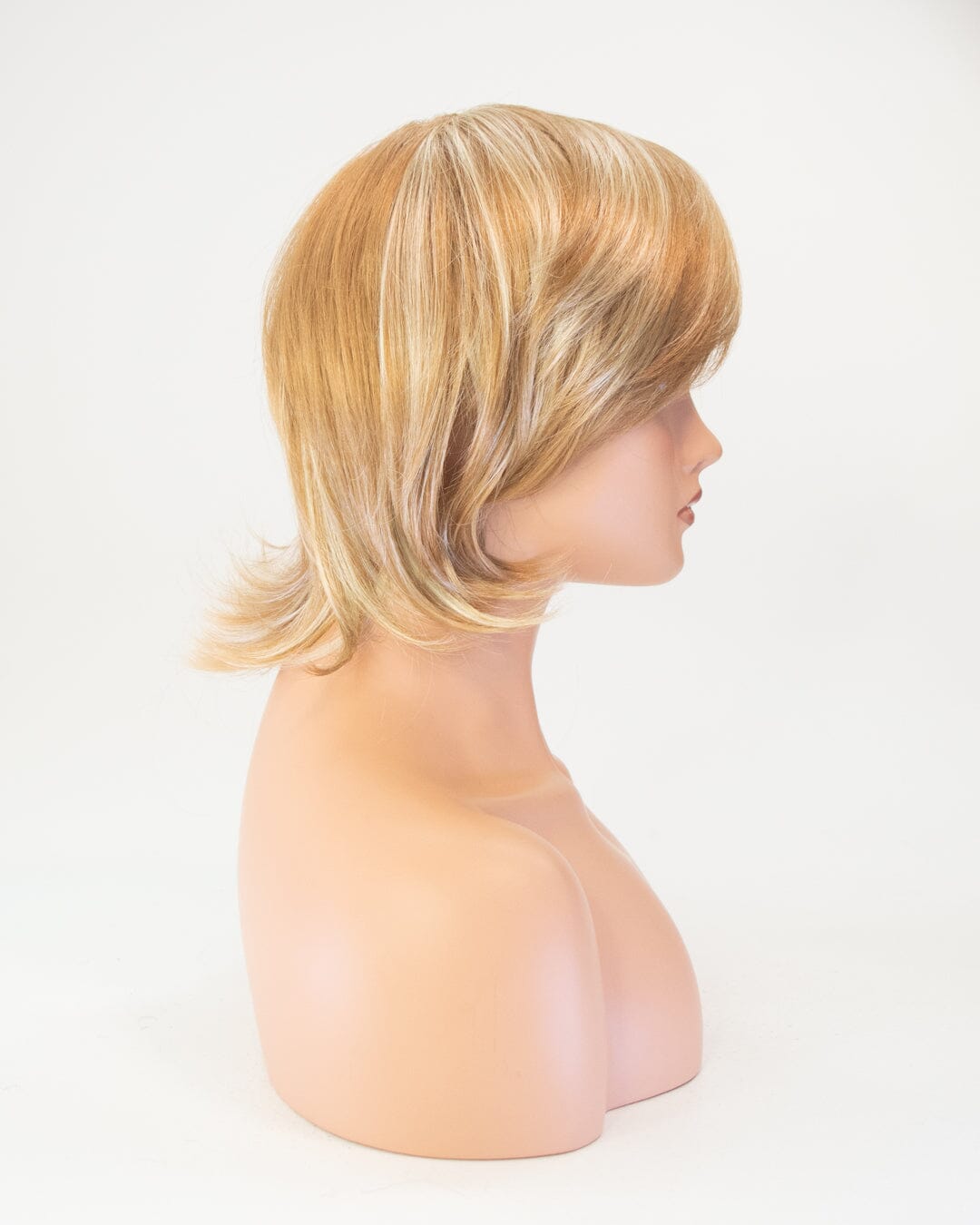 Blonde Streaked 35cm Synthetic Hair Wig