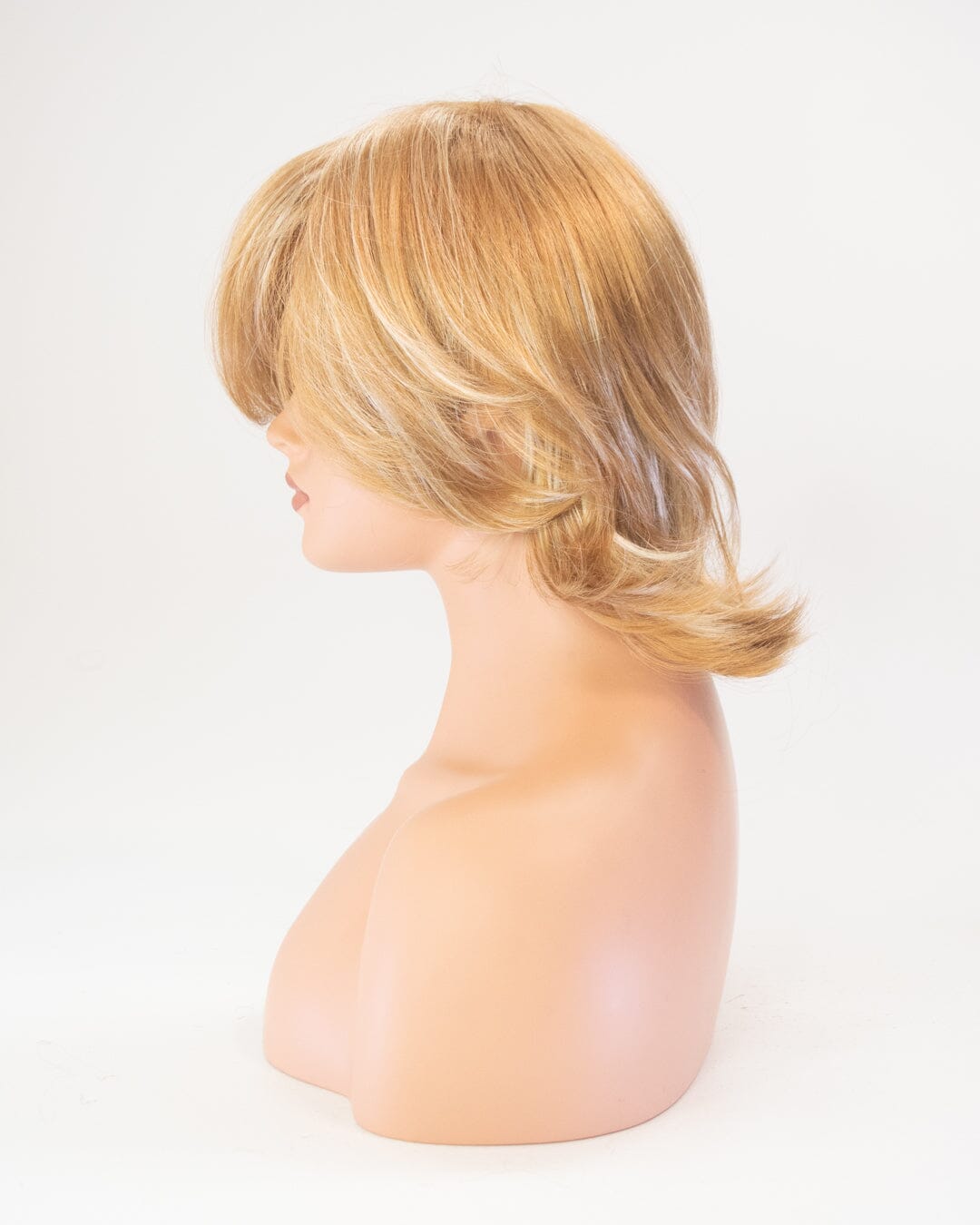 Blonde Streaked 35cm Synthetic Hair Wig