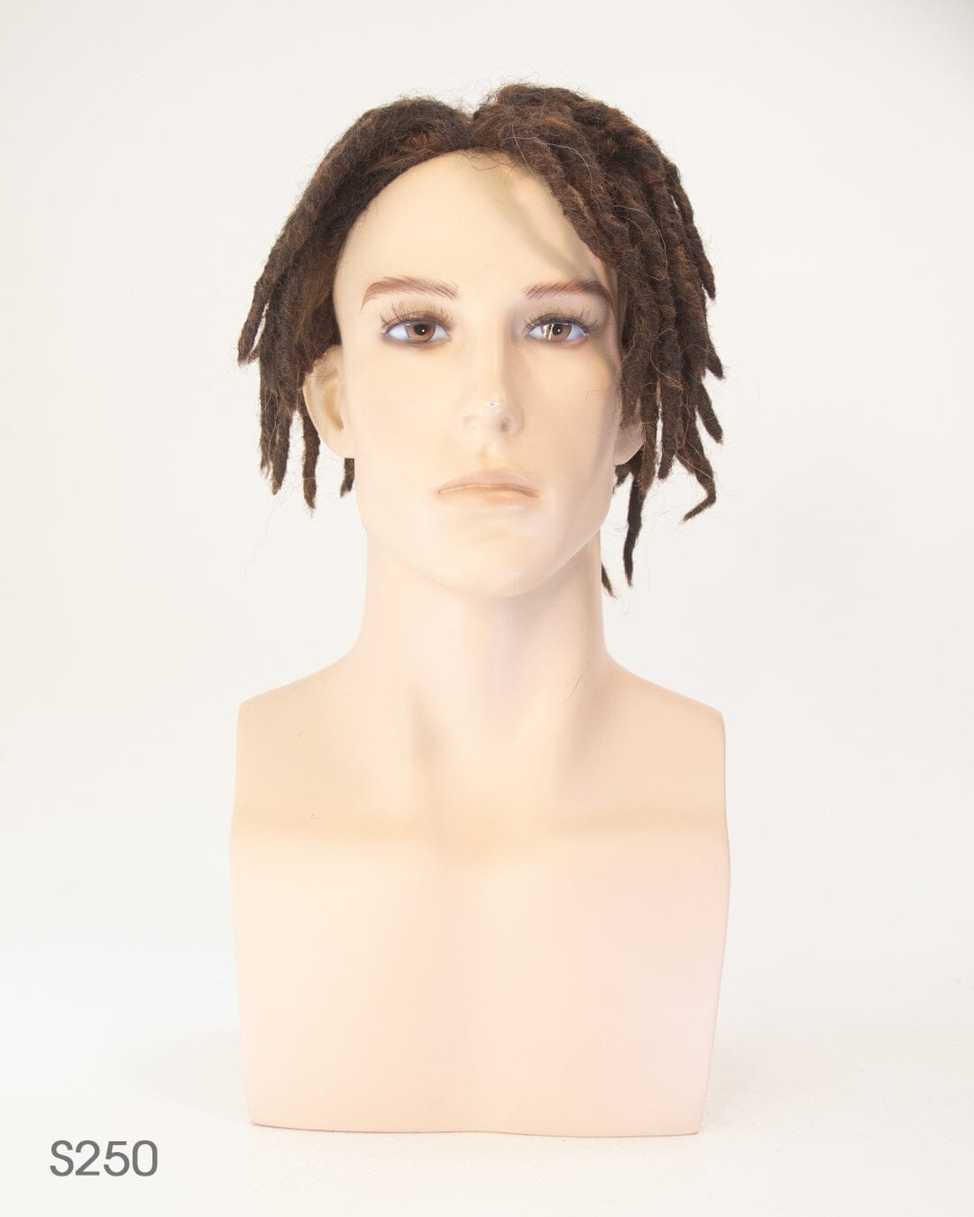 Brown 20cm Synthetic Dreadlocked Hair Wig