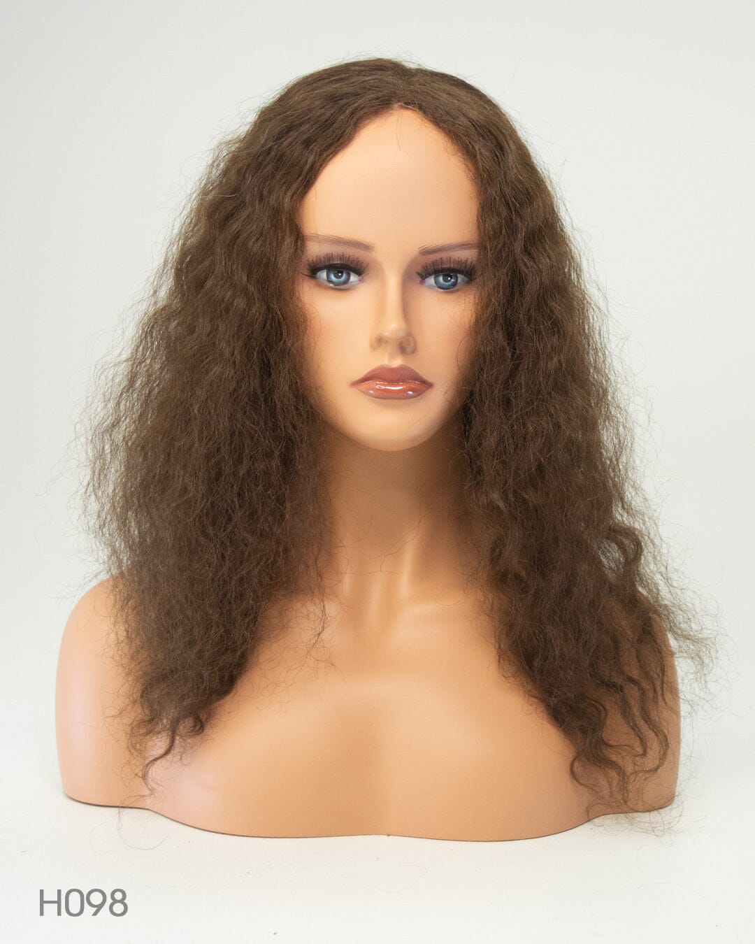 Brown 60cm Lace Front Human Hair Wig