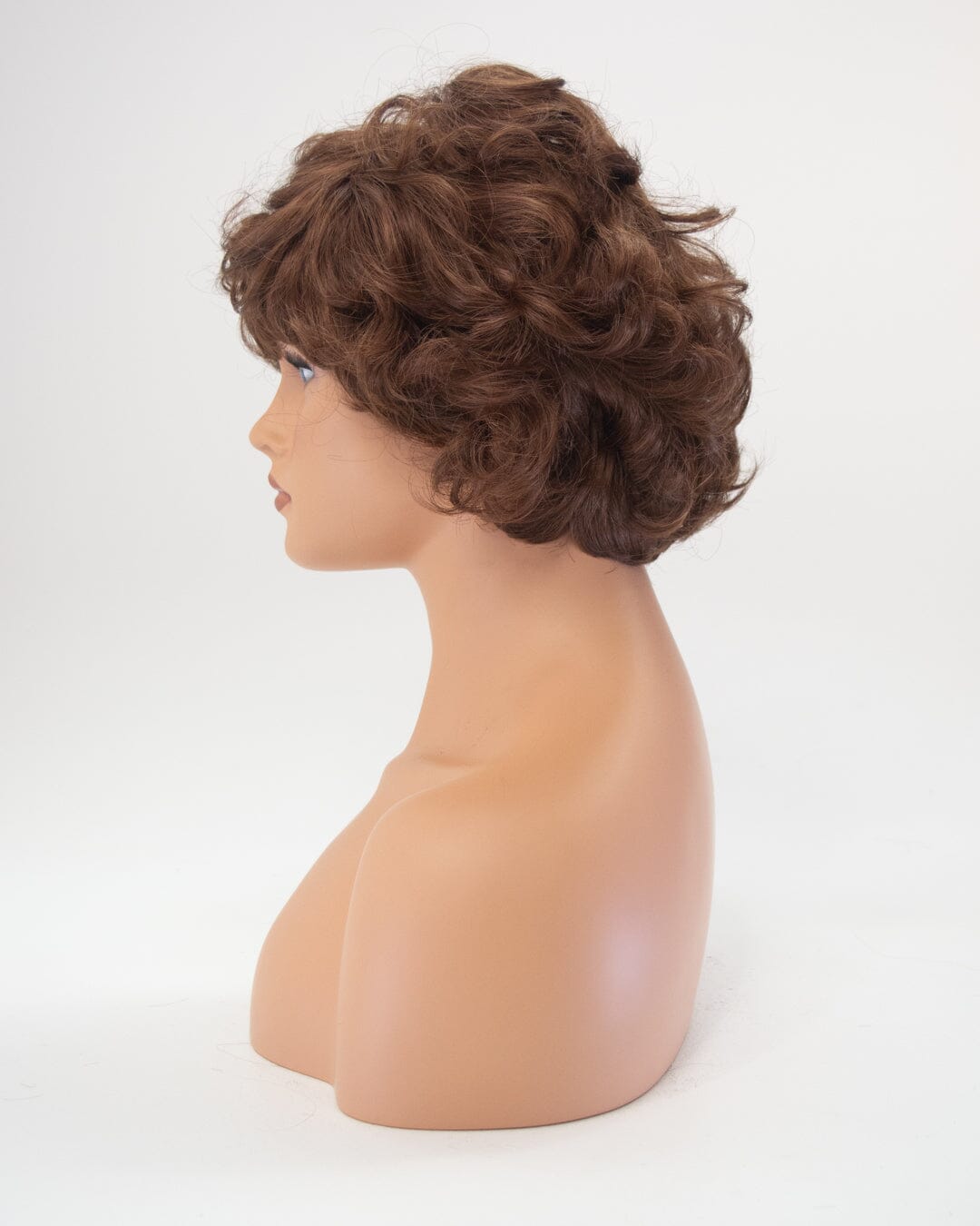 Brown Short Curly Synthetic Hair Wig