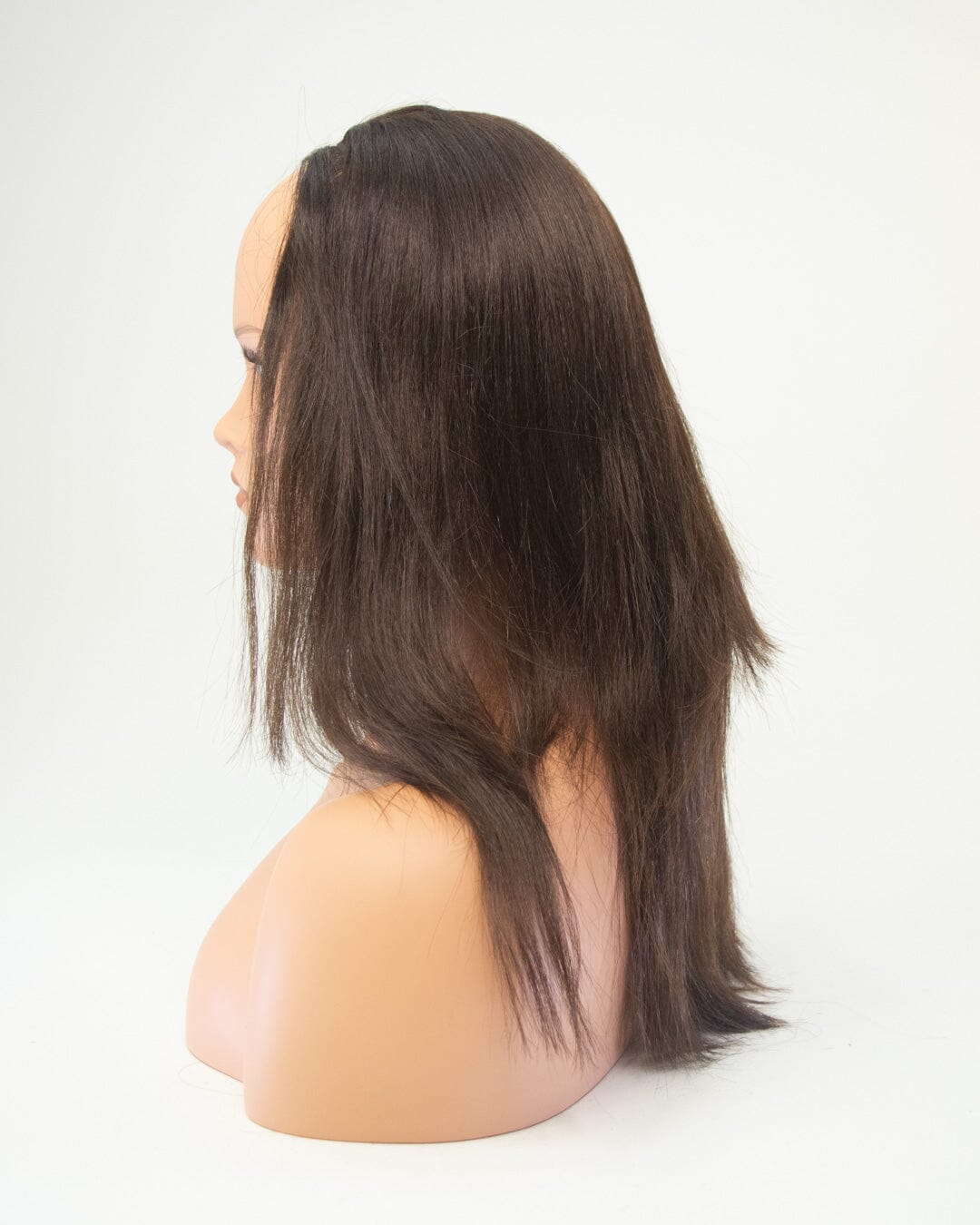 Brunette 55cm Human Hair Wig