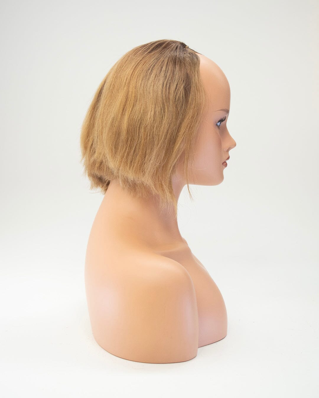 Dark Blonde - Brown Roots 30cm Human Hair Wig