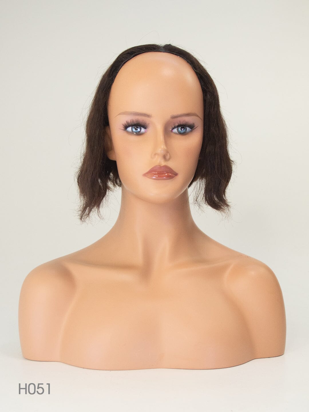 Dark Brown 25cm Human Hair Wig