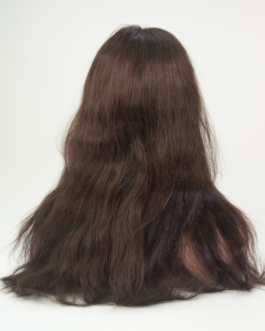 Dark Brown 55cm Human Hair Wig