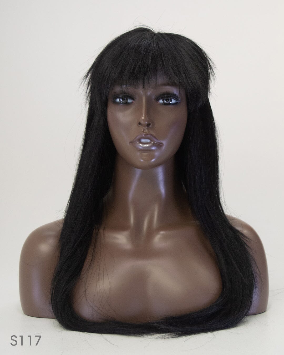 Dark Brown 75cm Synthetic Hair Wig