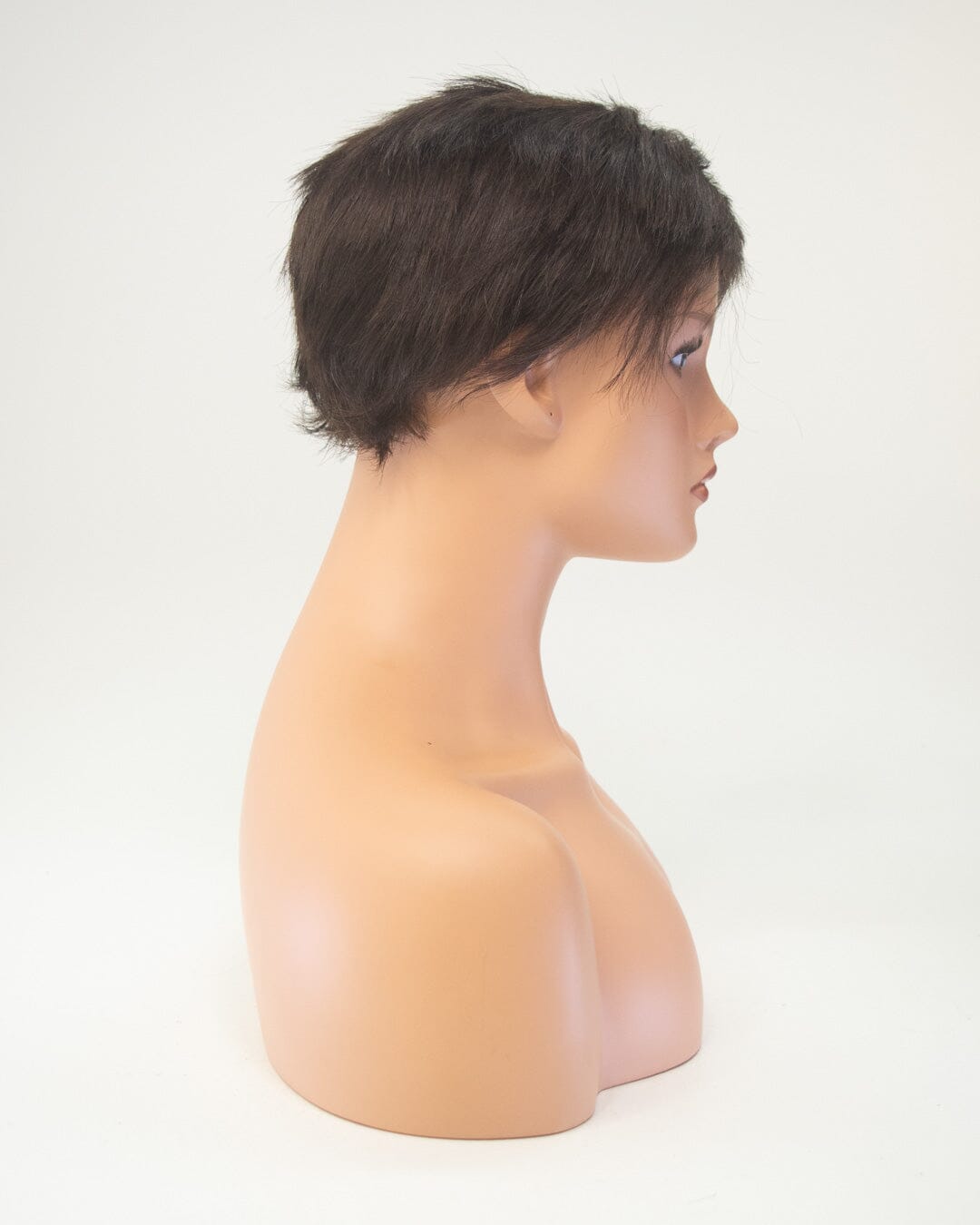 Dark Brown Short Human Hair Wig