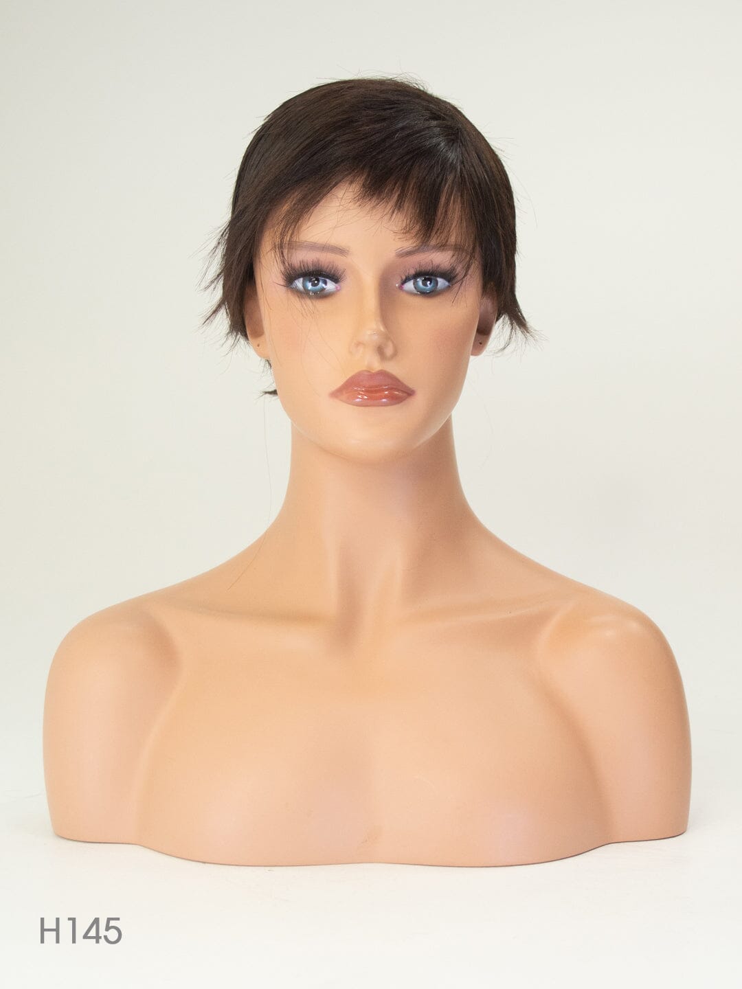 Dark Brown Short Human Hair Wig