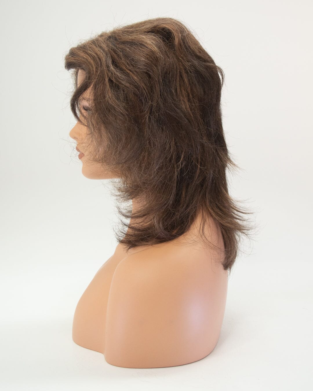 Dark Brown With Light Brown Streaks 40cm Synthetic Hair Wig