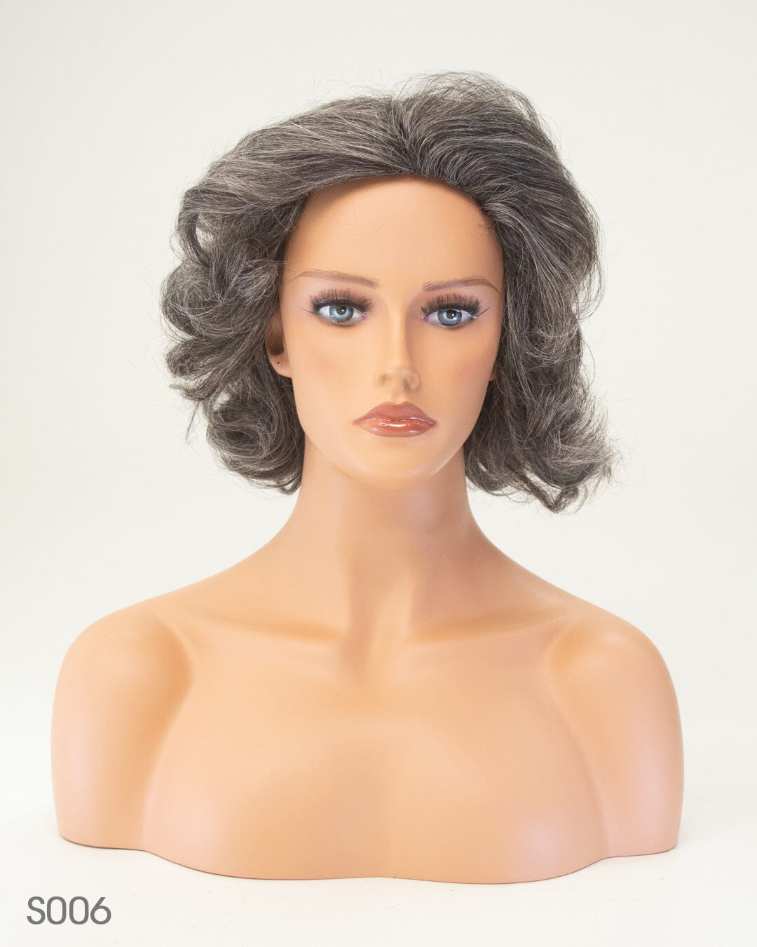 Dark Grey Curly 30cm Synthetic Hair Wig