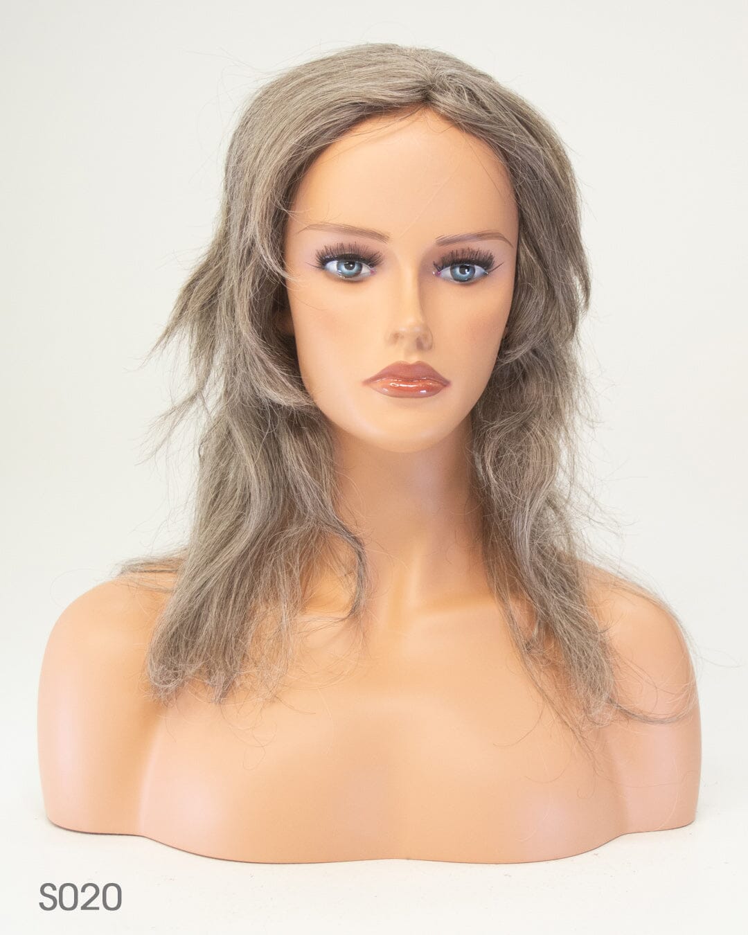 Grey Brown 50cm Synthetic Hair Wig