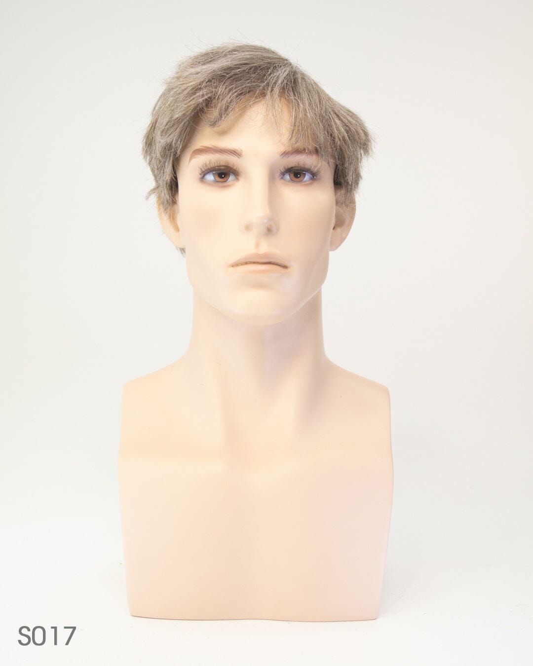 Grey Brown Short Synthetic Hair Wig