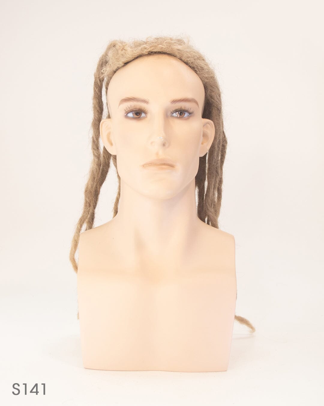 Light Brown/Blonde -50cm Synthetic Hair Dreadlocked Toupee