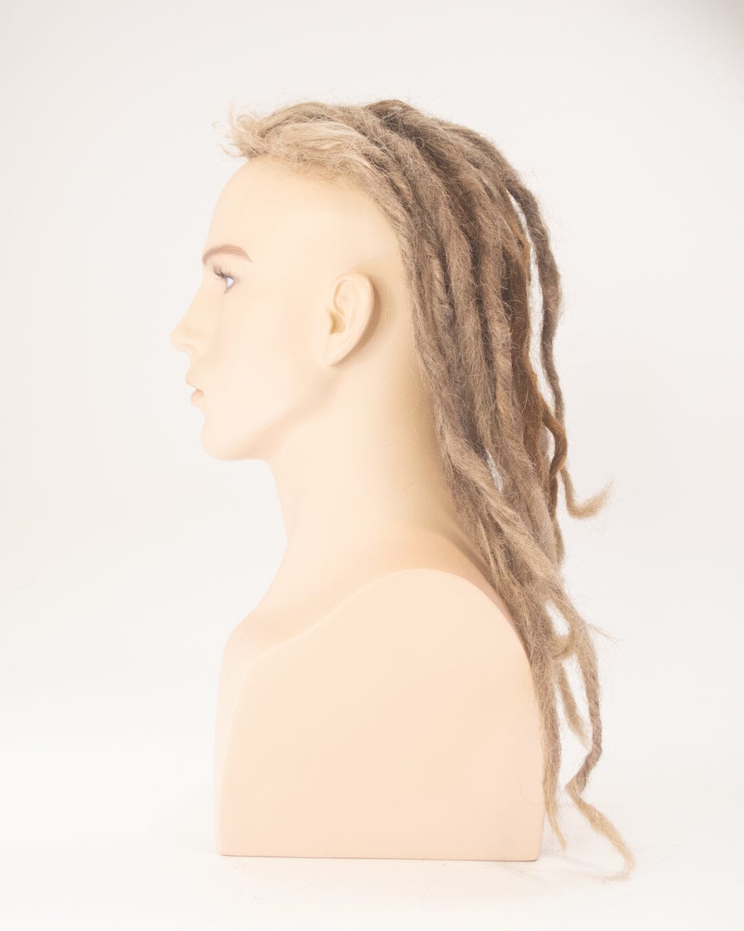 Light Brown/Blonde -50cm Synthetic Hair Dreadlocked Toupee