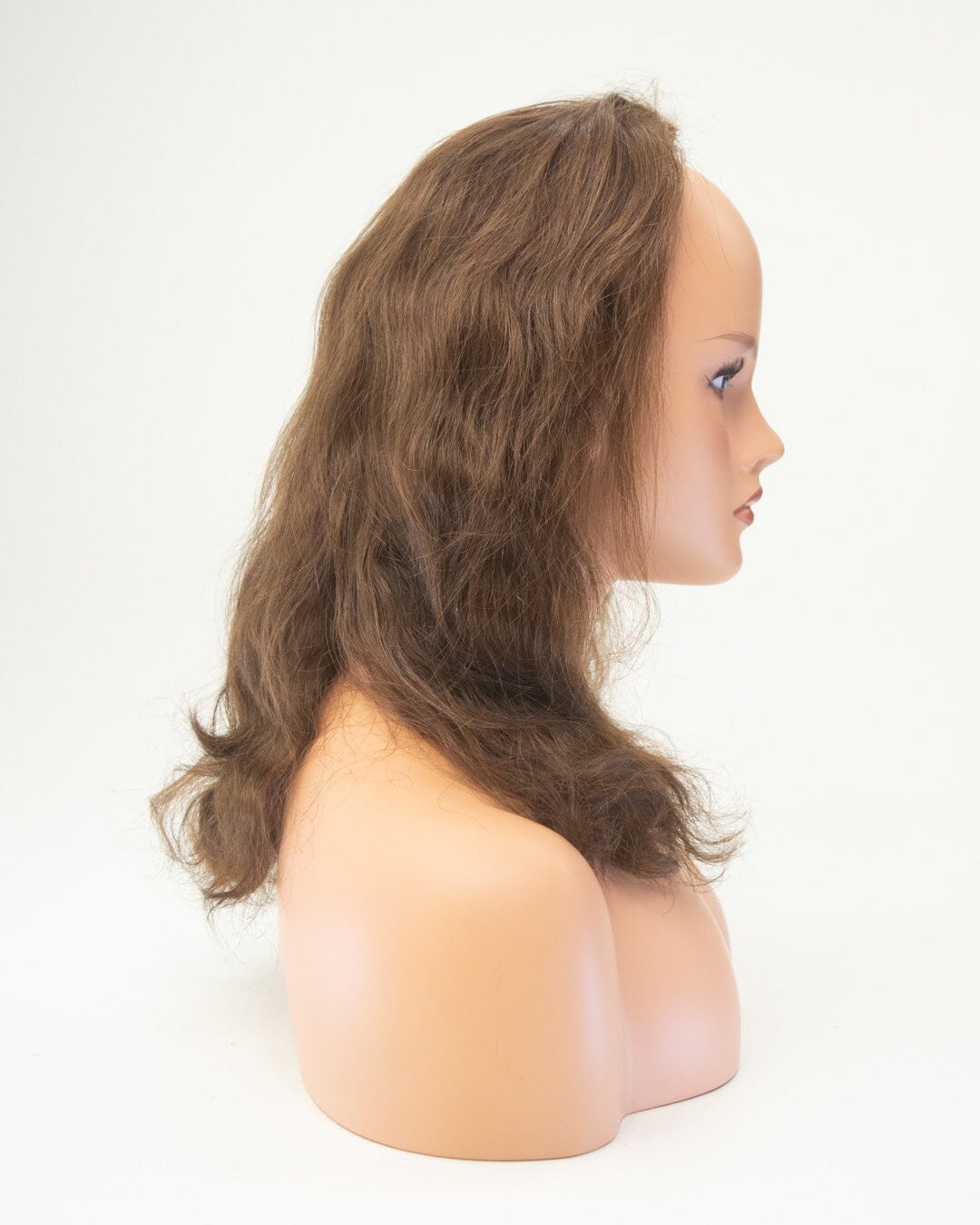 Med Brown 45cm Human Hair Wig