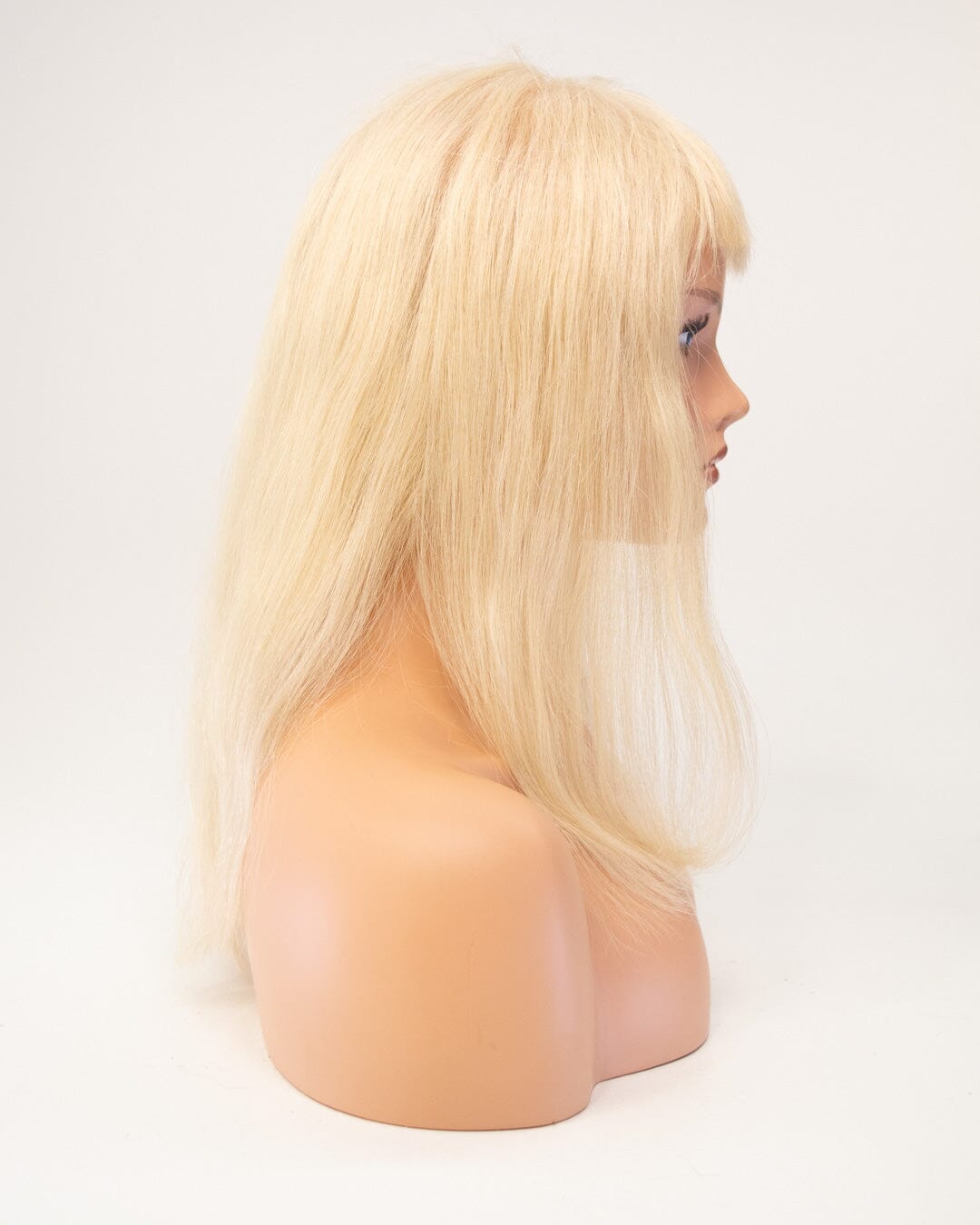 Platinum Blonde 50cm Lace Front Human Hair Wig