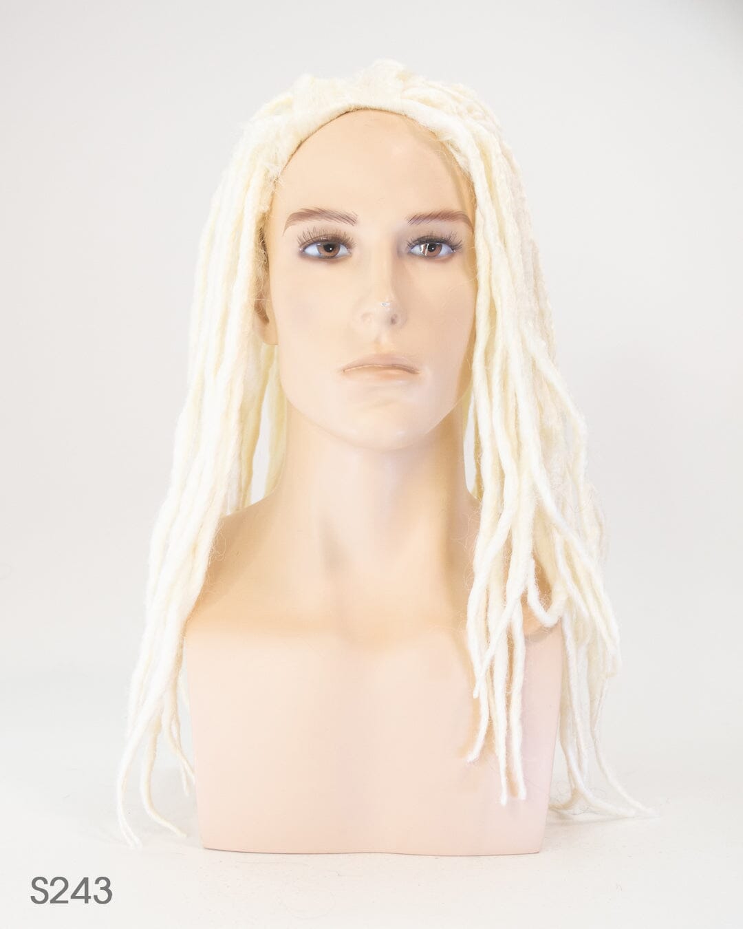 Platinum Blonde 55cm Synthetic Hair Dreadlocked Wig