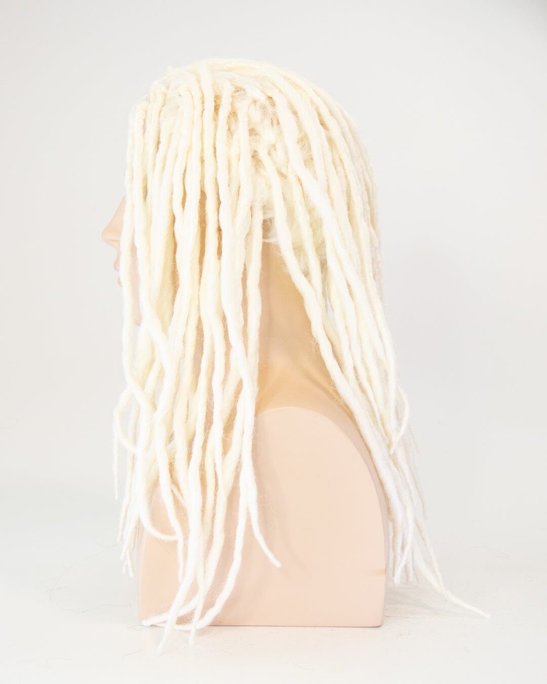 Platinum Blonde 55cm Synthetic Hair Dreadlocked Wig