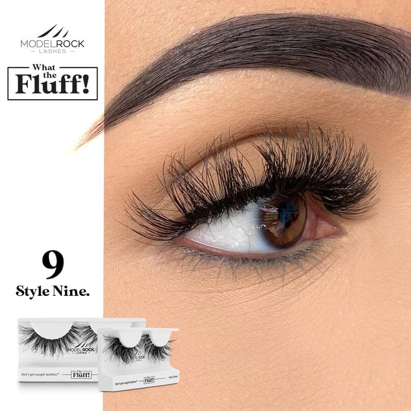 MODEL ROCK LASHES- WHAT THE FLUFF ! &#39;STYLE NINE&#39;