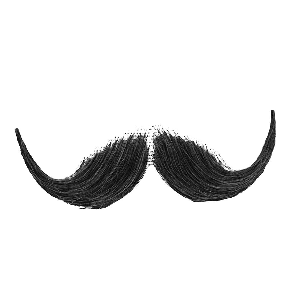 Rubies Dark Grey Handlebar Moustache