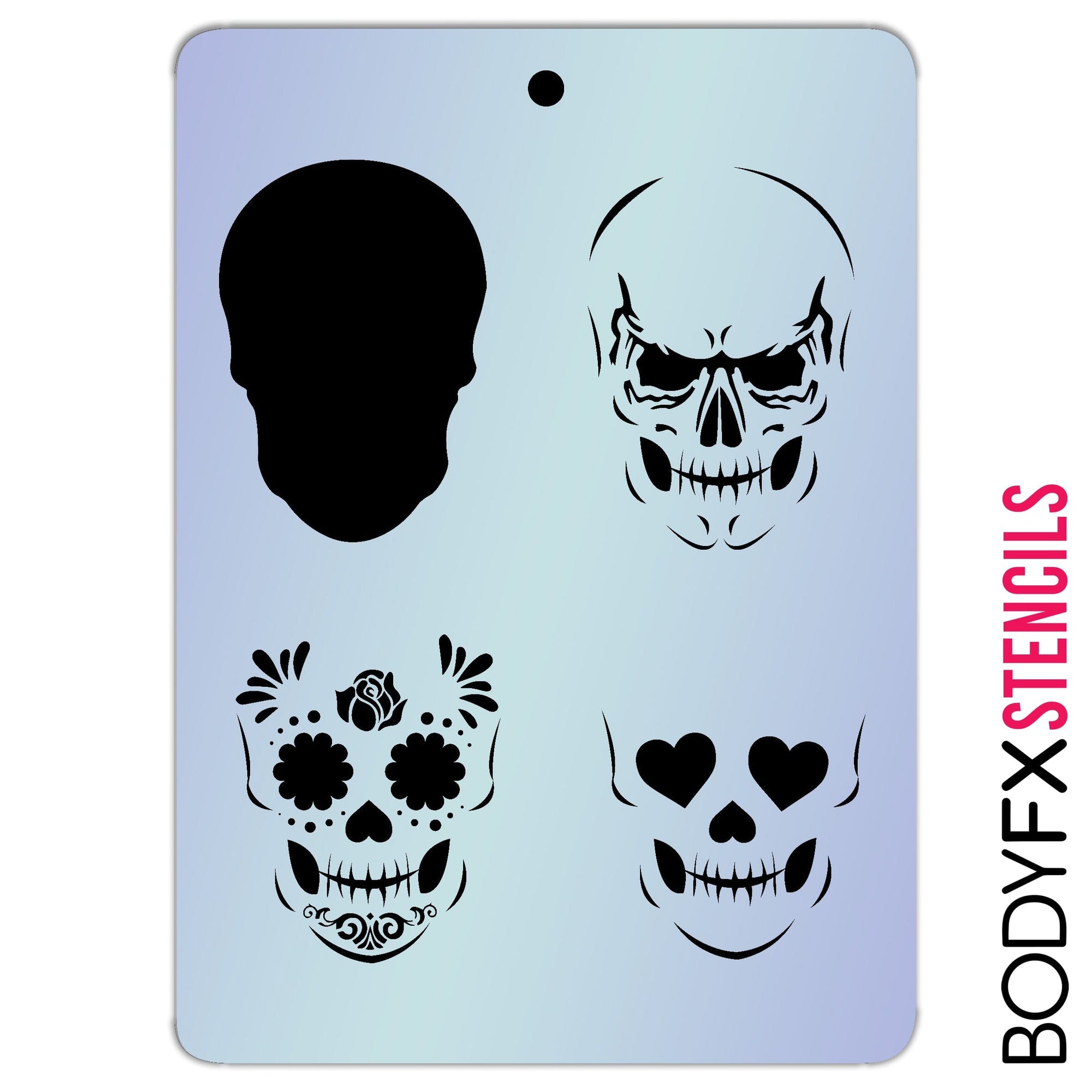 Skull Silhouette Layer Stencil