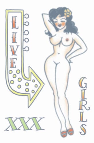 Temporary Tattoos- 1950&#39;s Pin Up Girl