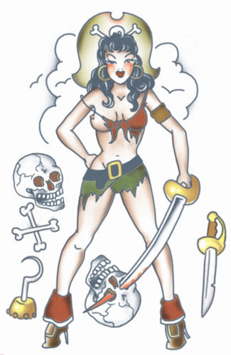 Temporary Tattoos- Pirate Girl