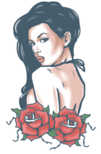 Temporary Tattoos- Rose Pin Up