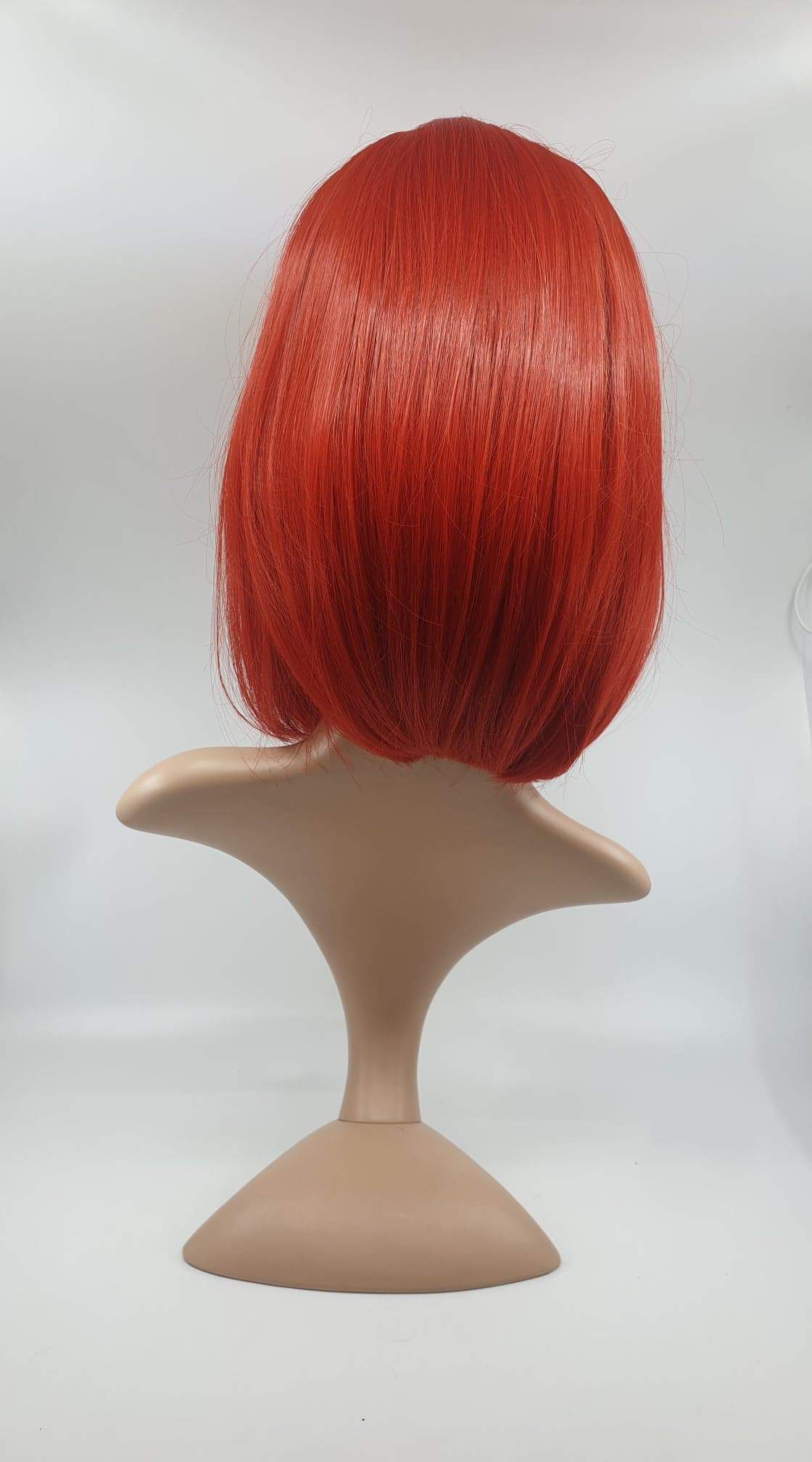 WIG- 35CM RED BOB WITH FRINGE