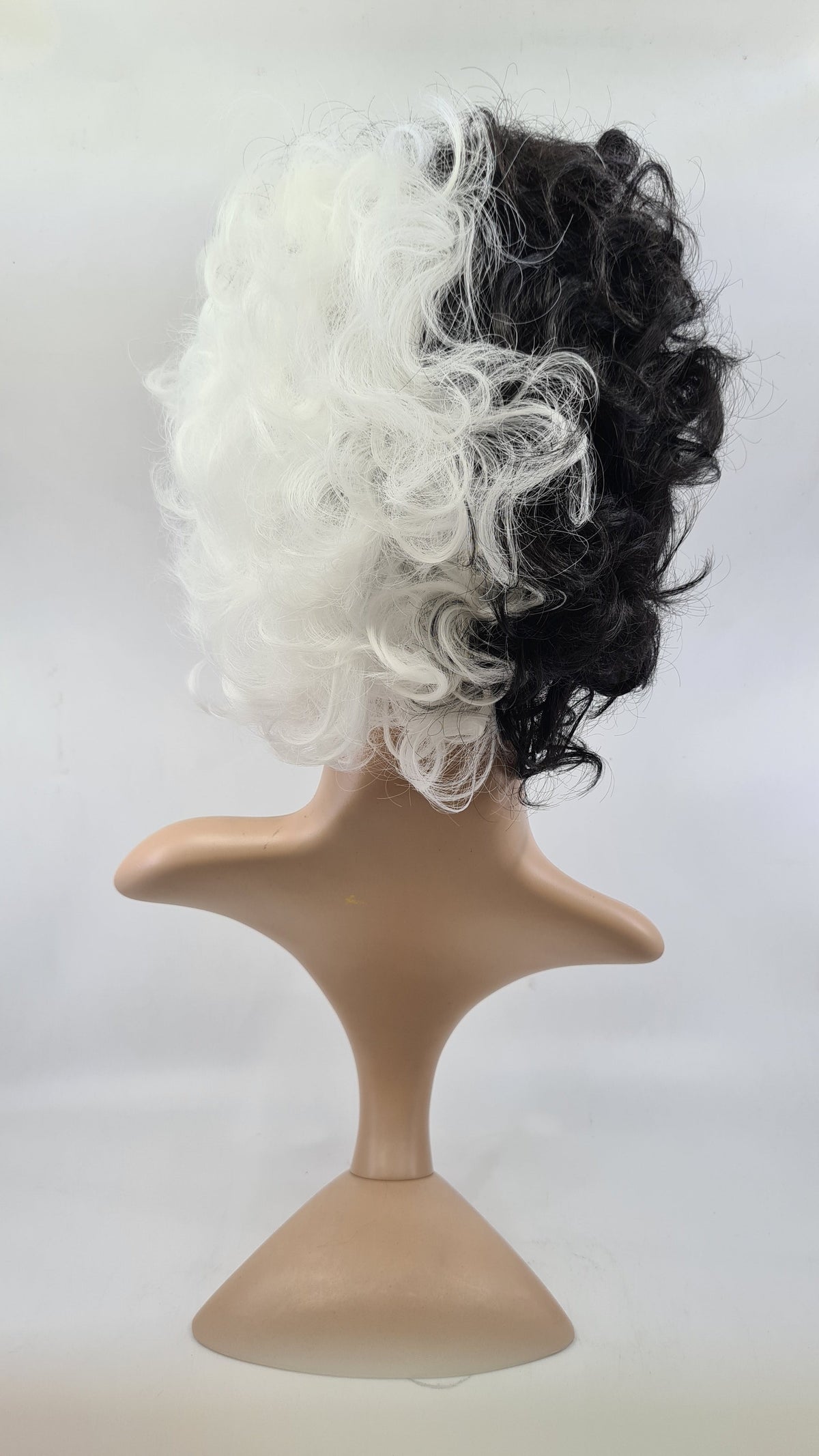 Wig- Estella/Cruella- Curly Black and White